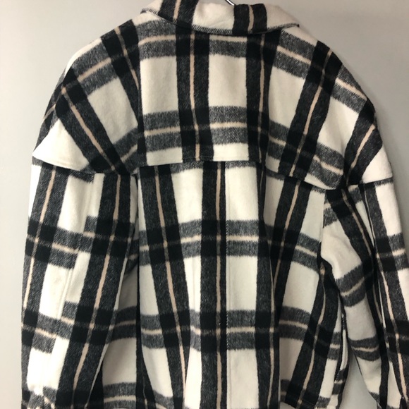 Levi’s Wool Blend Plaid Quilted Lining Womens Shorty Full Zip Jacket NWT - Picture 4 of 7